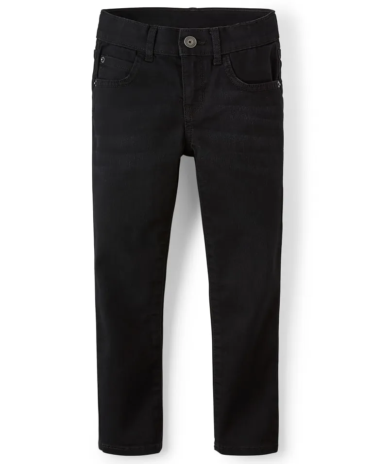 Boys Basic Skinny Stretch Jeans - Black Dnm