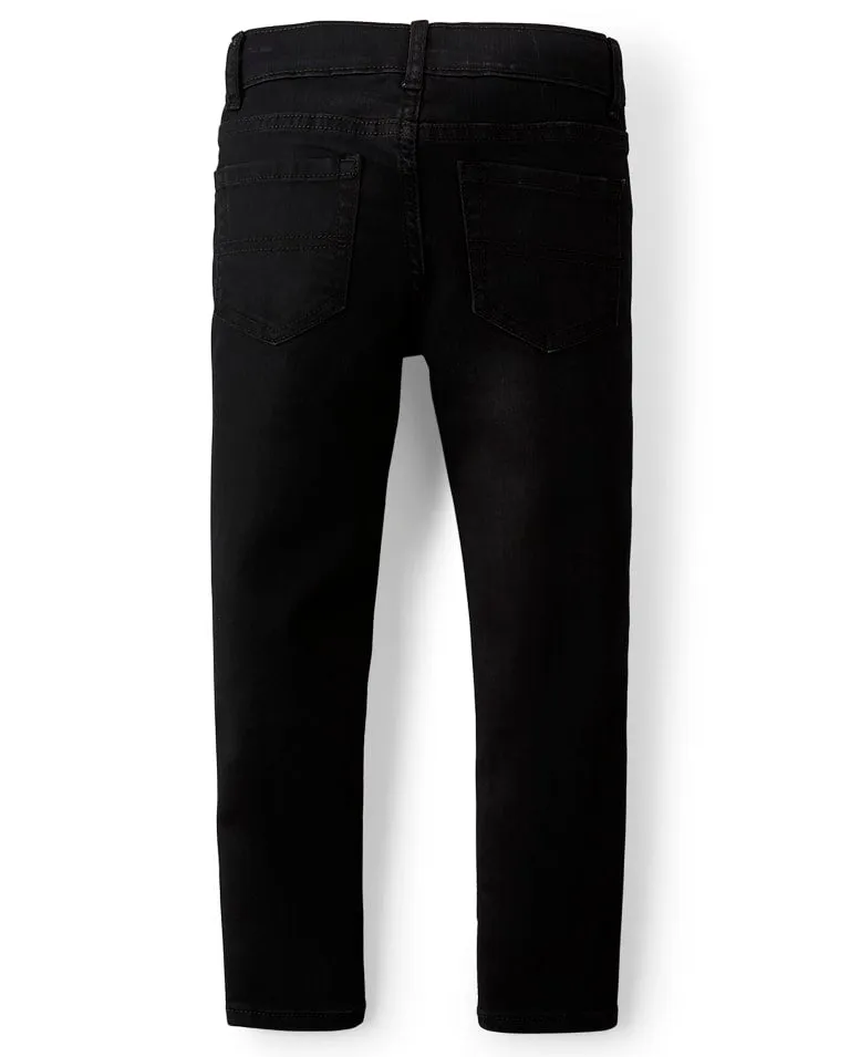 Boys Basic Skinny Stretch Jeans - Black Dnm