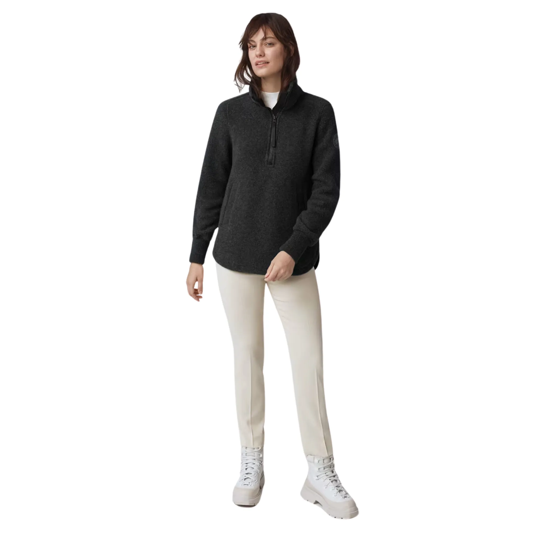 Canada Goose Women's Severn 1/2 Zip Fleece Sweater - Black Label