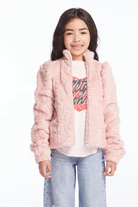 Chaser Girls Pinky Puff Sleeve Jacket