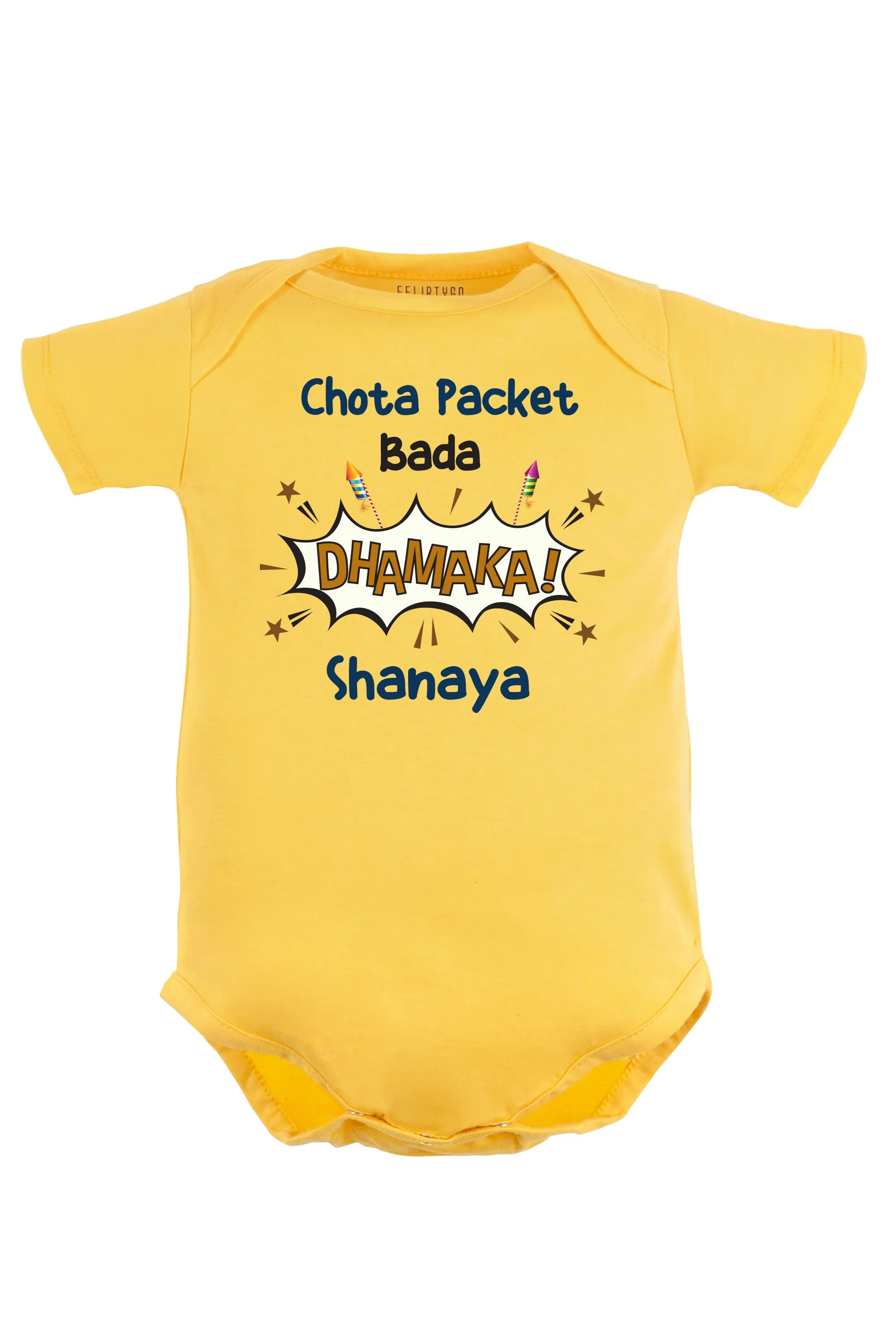 Chota Packet Bada Dhamaka! Baby Romper | Onesies w/ Custom Name