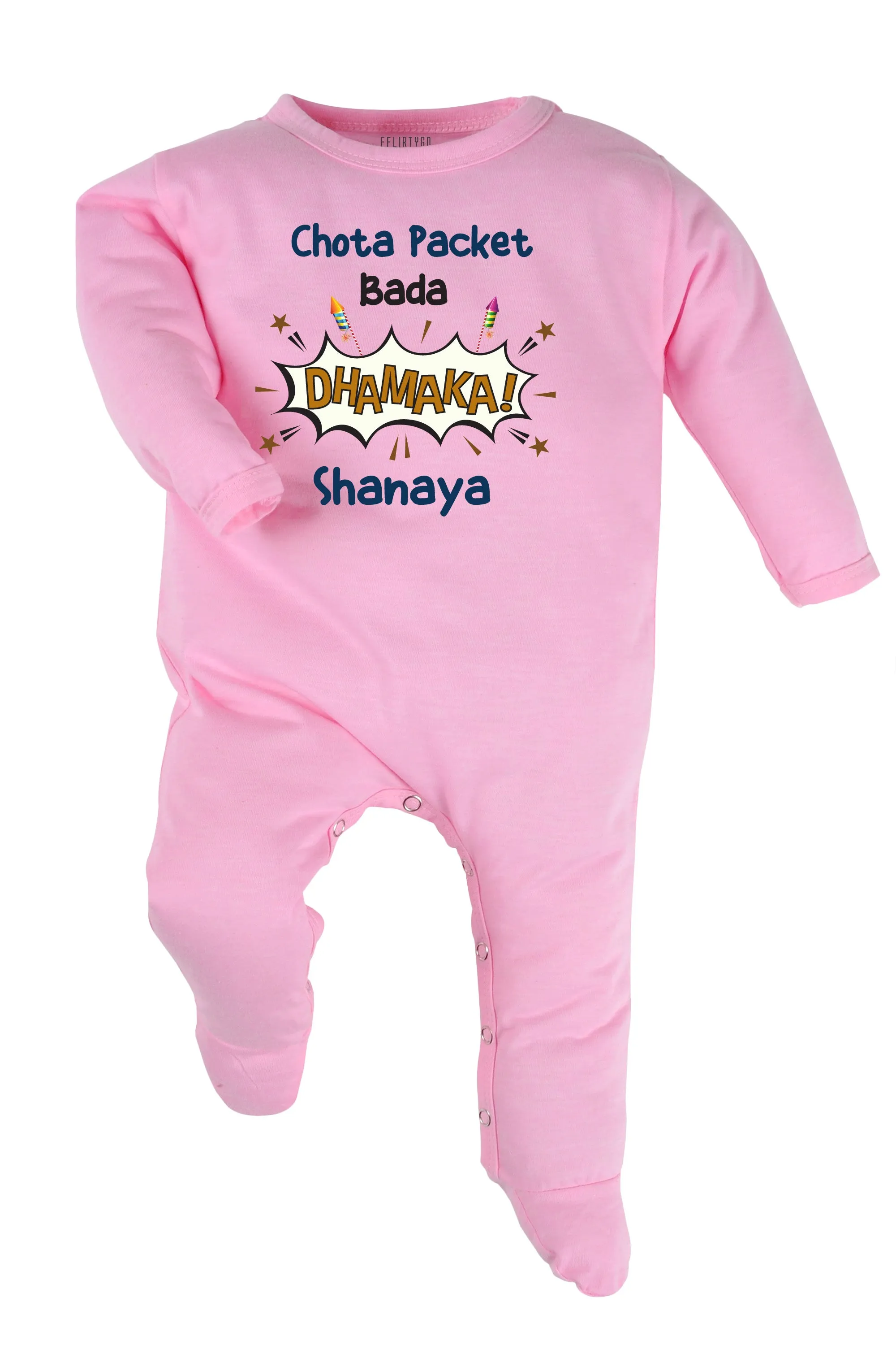 Chota Packet Bada Dhamaka! Baby Romper | Onesies w/ Custom Name