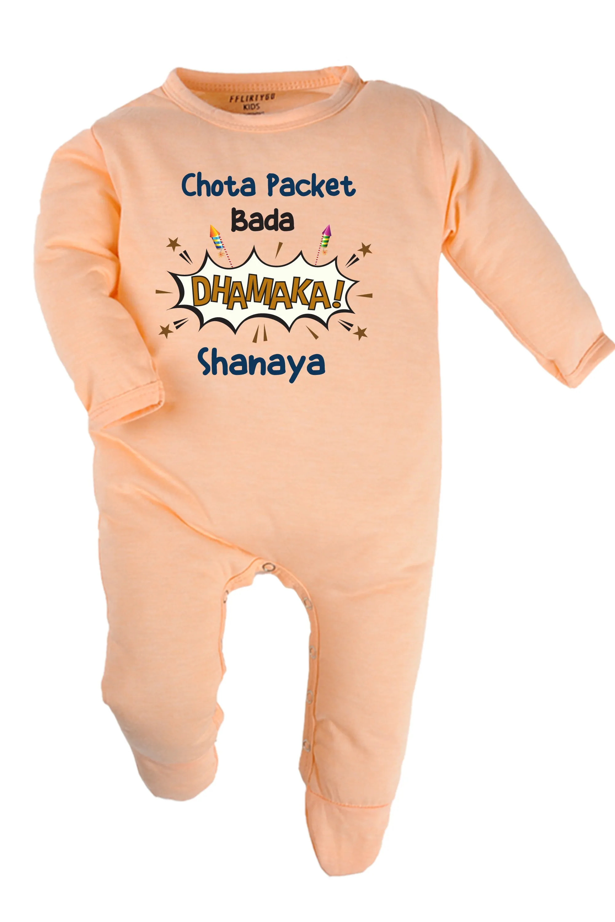 Chota Packet Bada Dhamaka! Baby Romper | Onesies w/ Custom Name