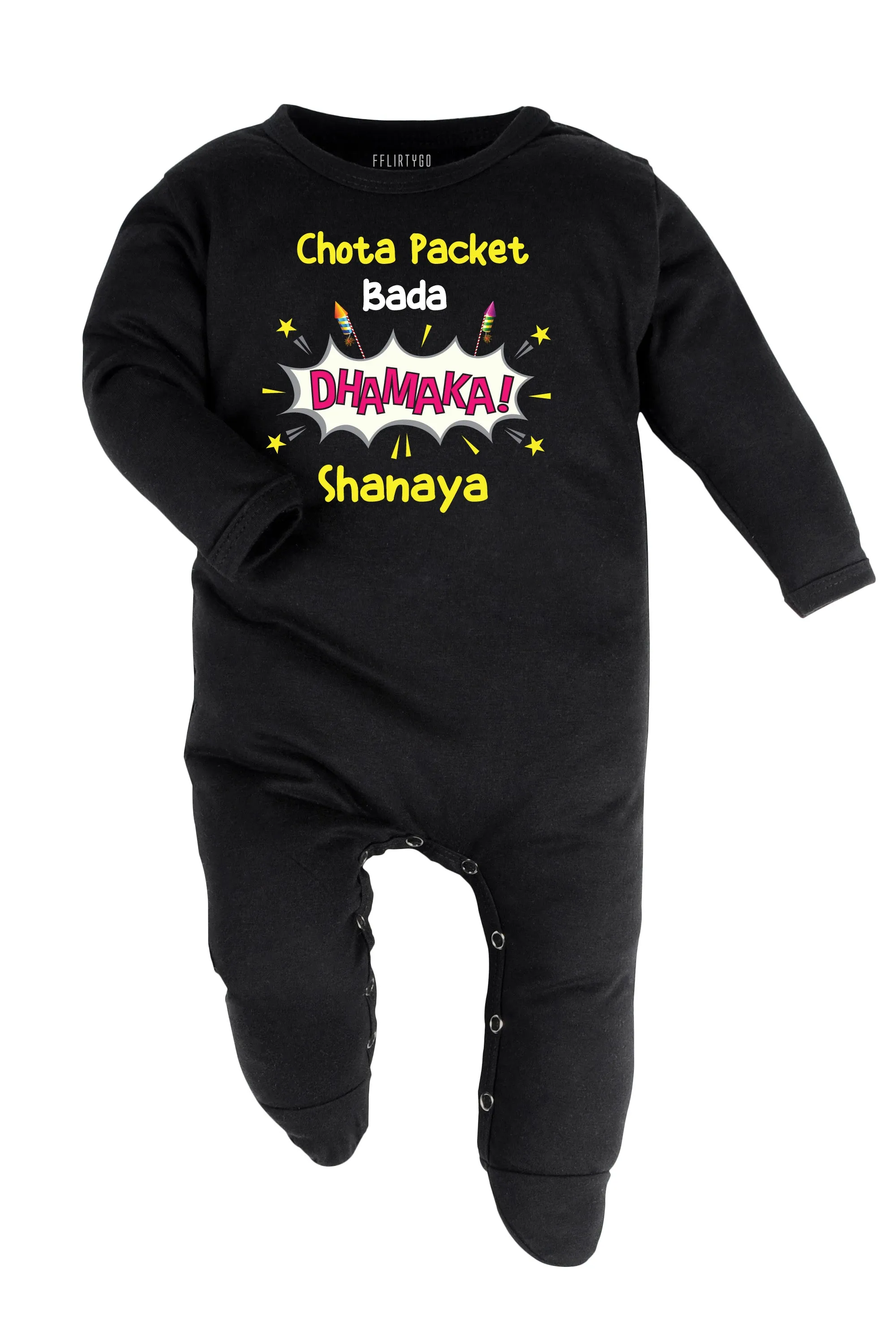 Chota Packet Bada Dhamaka! Baby Romper | Onesies w/ Custom Name