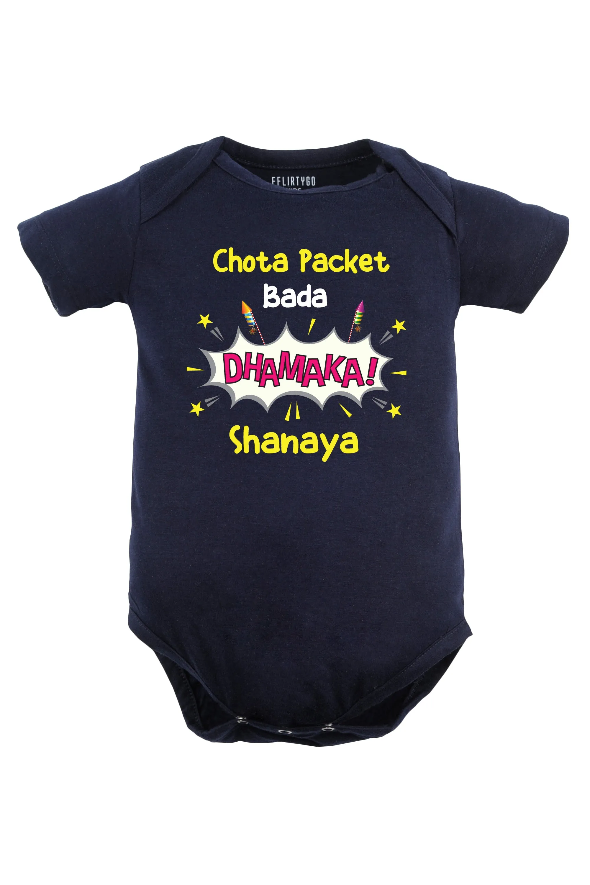 Chota Packet Bada Dhamaka! Baby Romper | Onesies w/ Custom Name