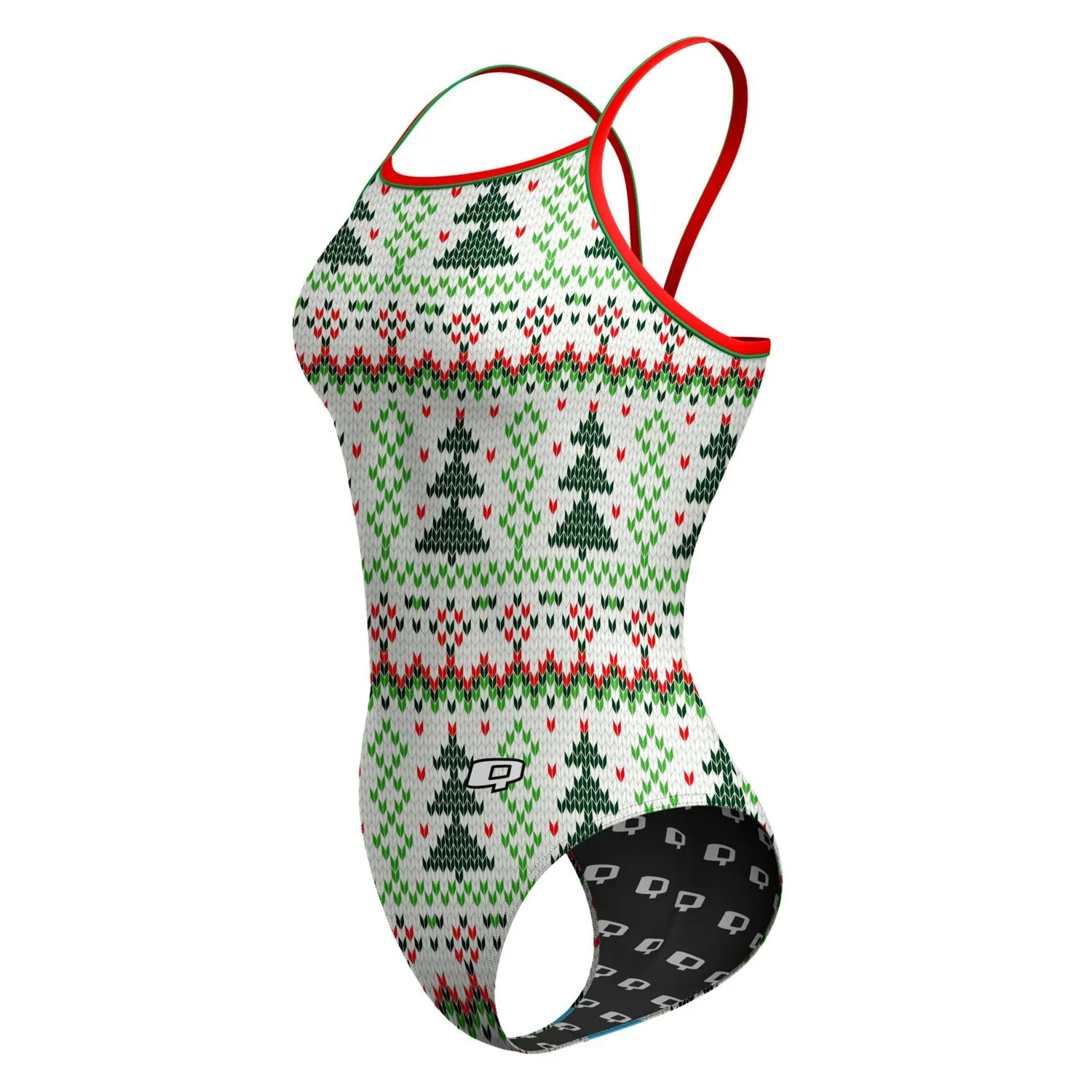 Christmas Tree - Sunback Tank Swimsuit