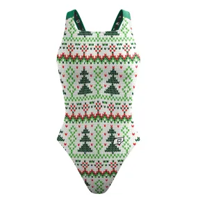 Christmas Tree Sweater Classic Strap Swimsuit