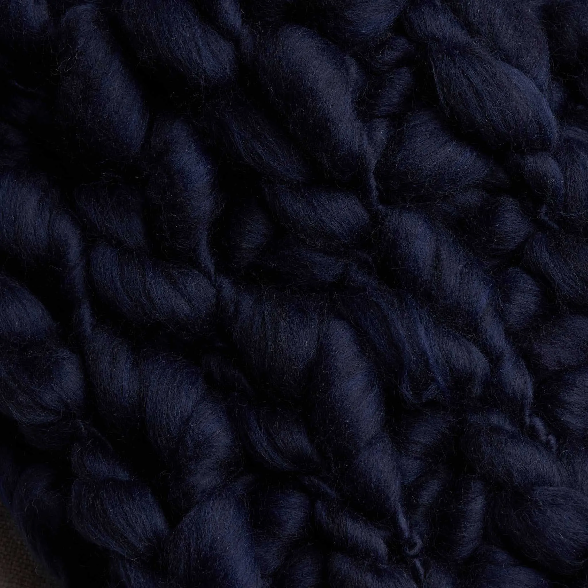 Chunky Hand-Knit Merino Wool Snood, Indigo