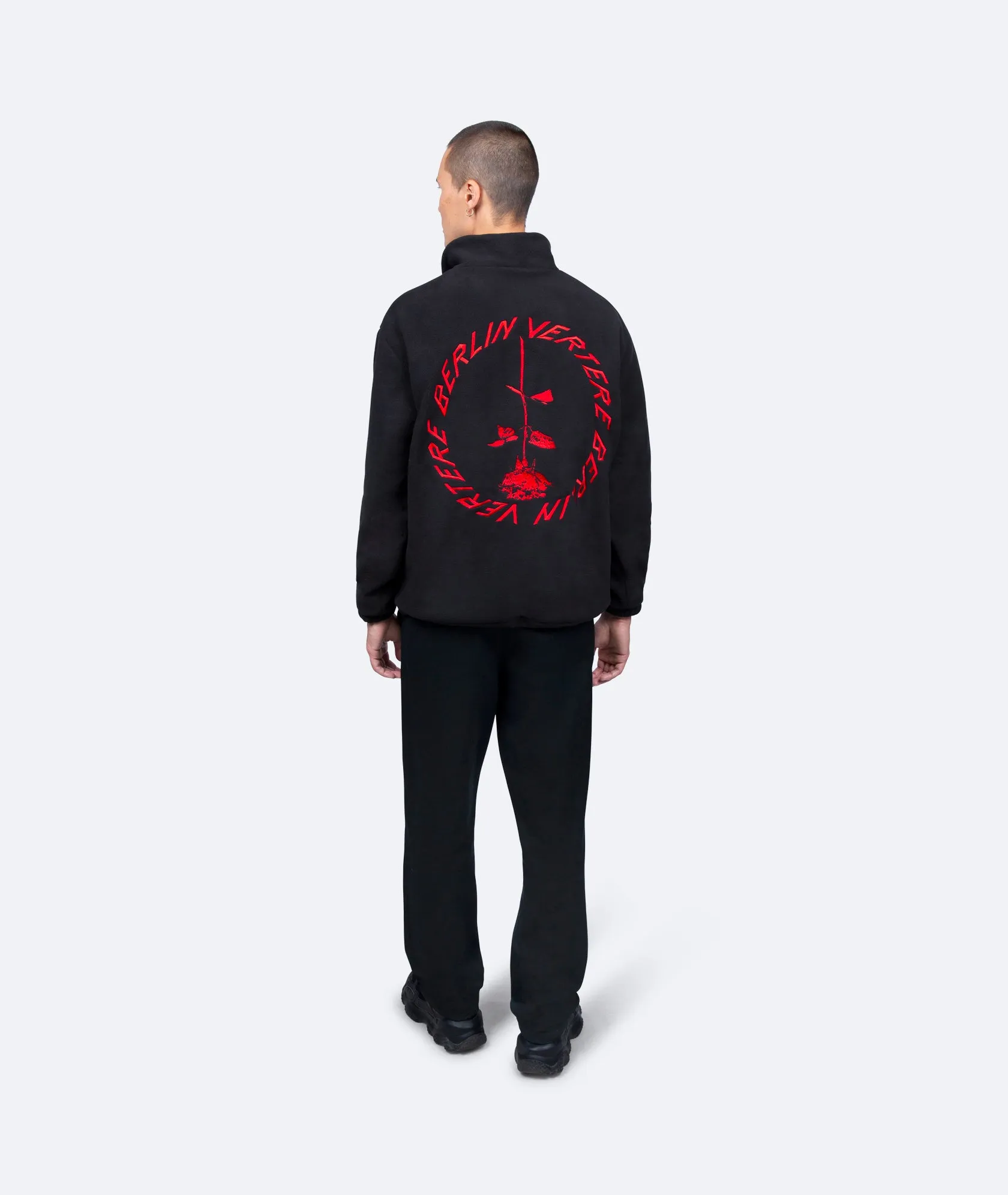 CIRCLE LOGO FLEECE SWEATER - BLACK