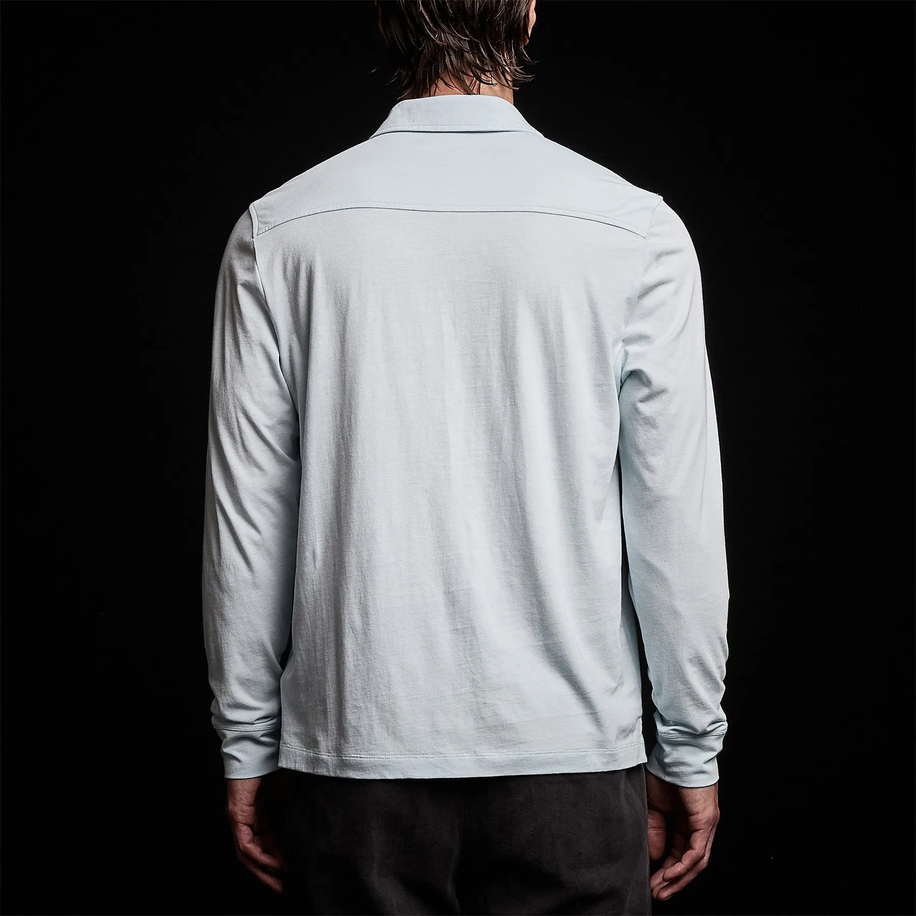 Clean Finish Jersey Shirt - Baby Blue