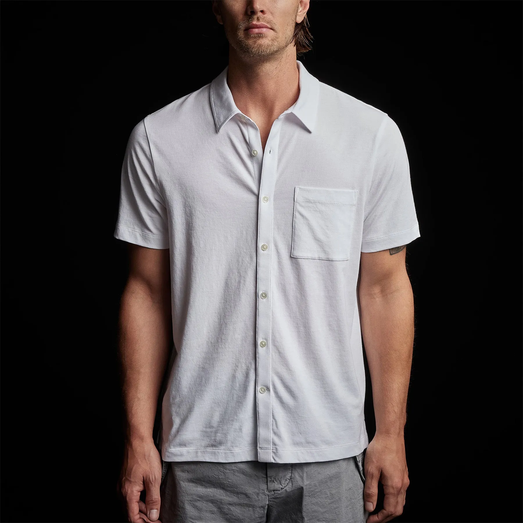 Clean Finish Short Sleeve Shirt - White