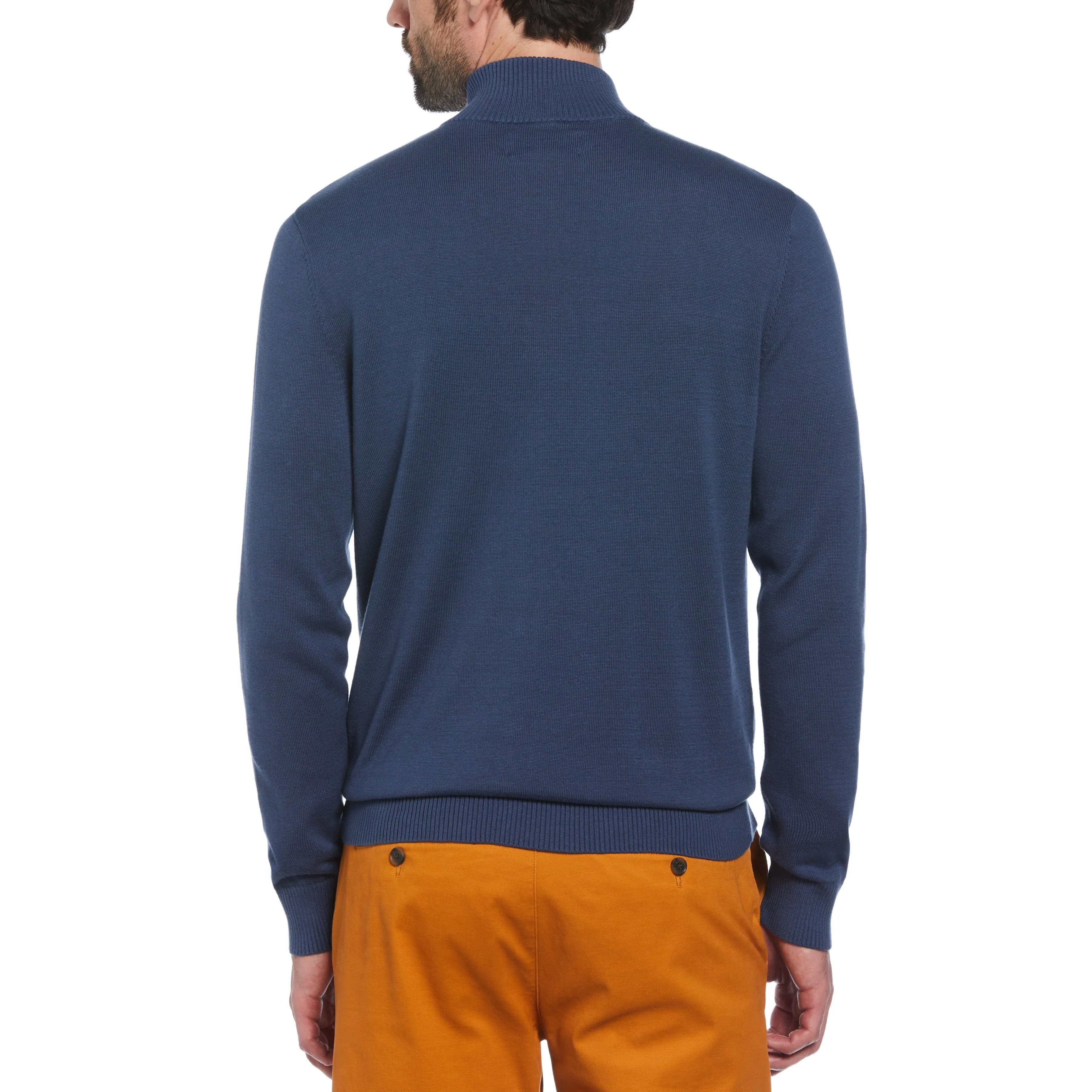 Color Block 1/4 Zip Sweater