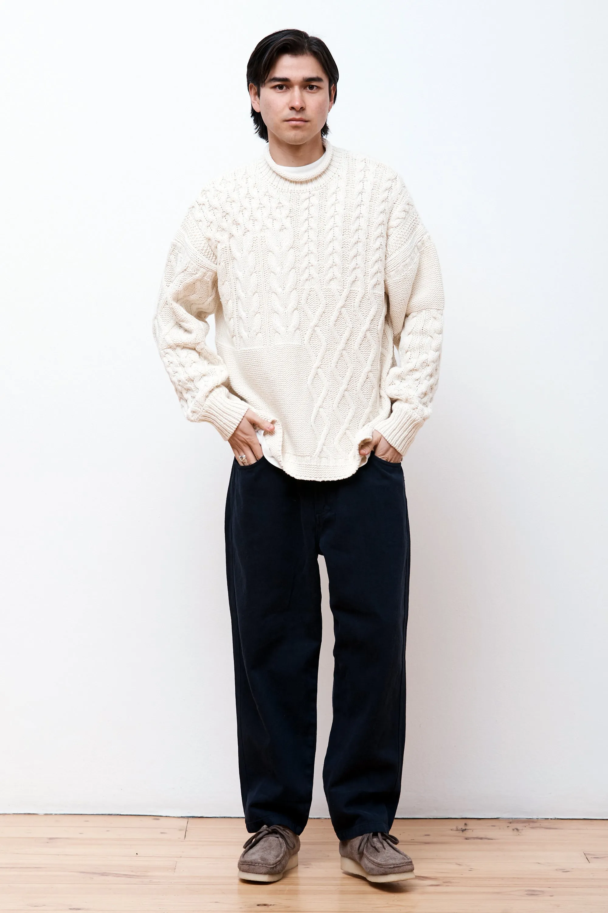 Cotton Guernsey Sweater Kinari