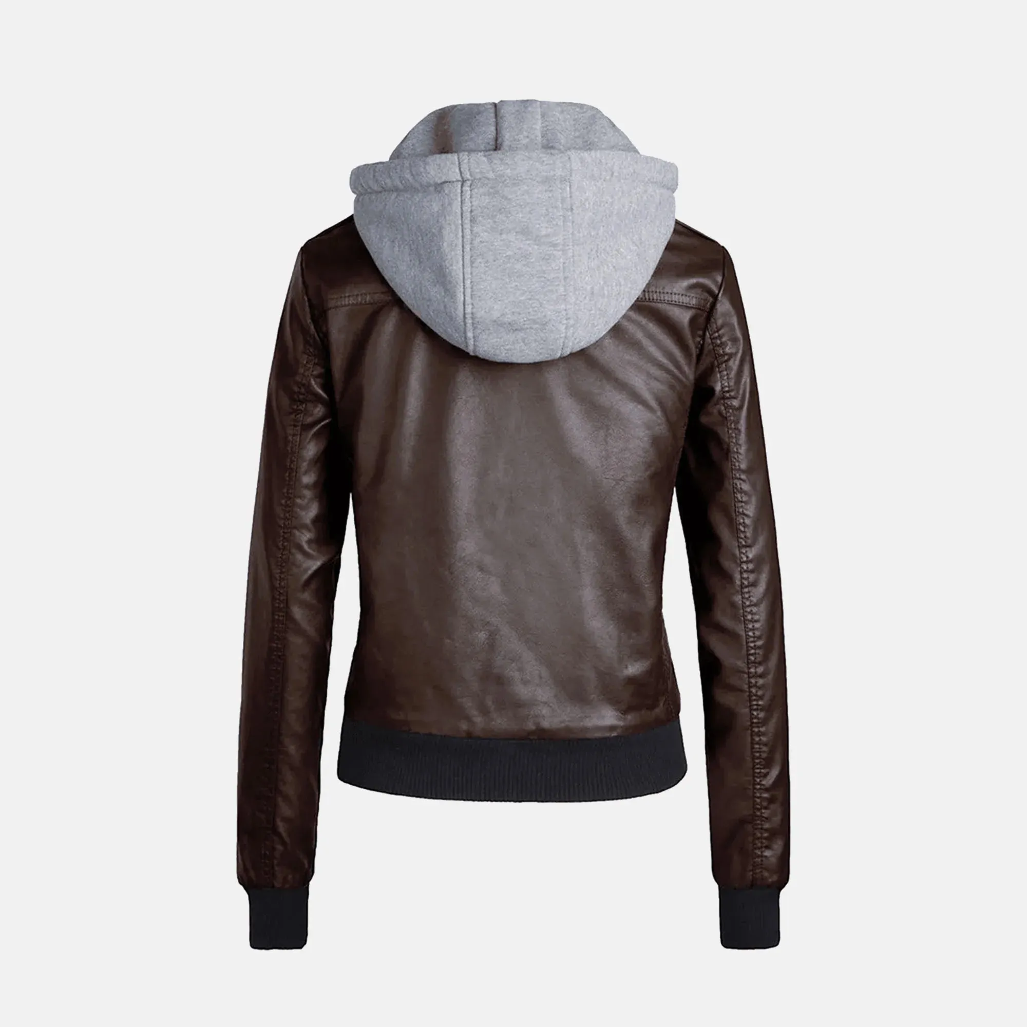 Cozy Embrace Leather Bomber Jacket for Women | Order Now