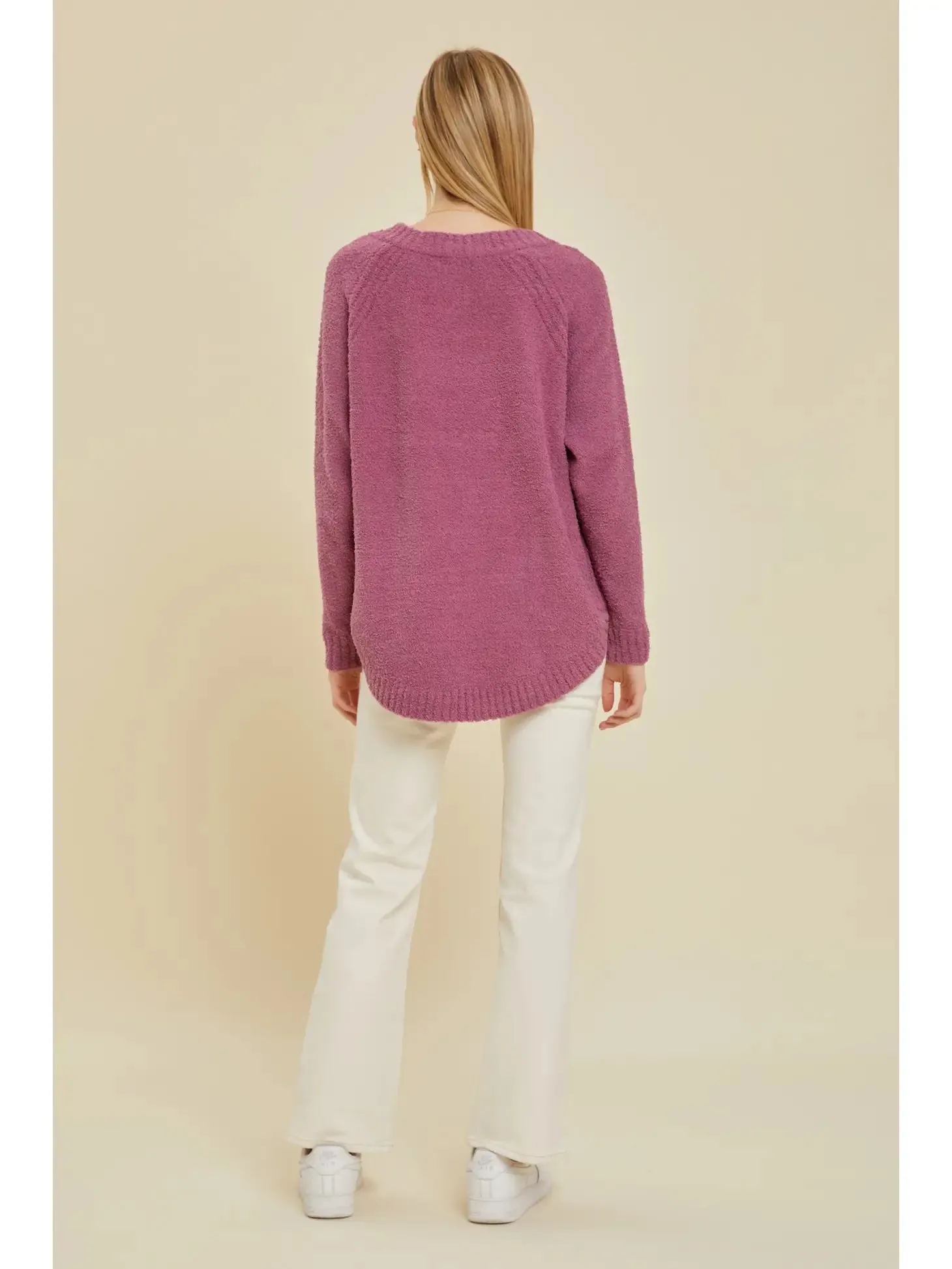 Cozy V-Neck Sweater - Spruce