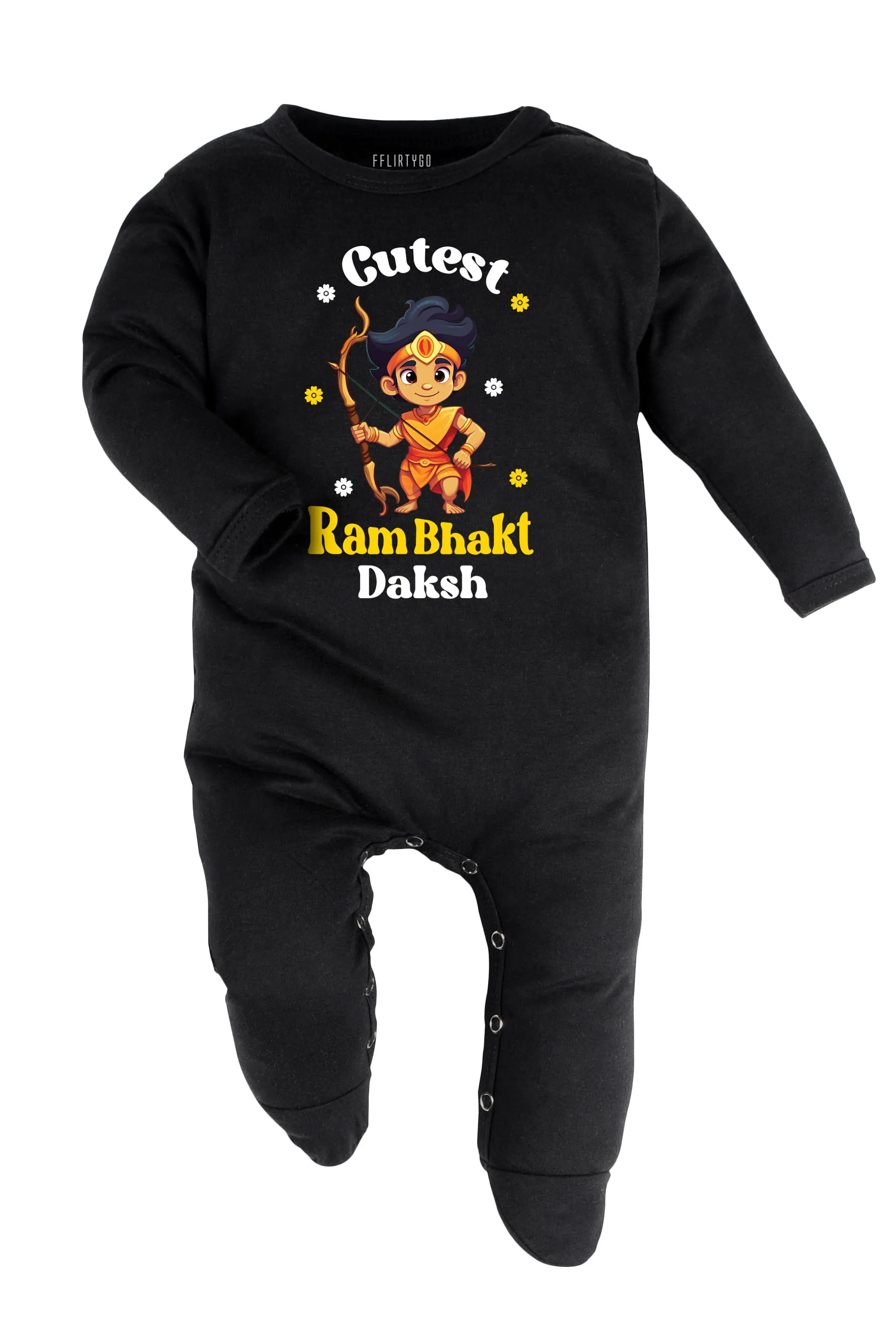 Cutest Ram Bhakt Baby Romper | Onesies w/ Custom Name