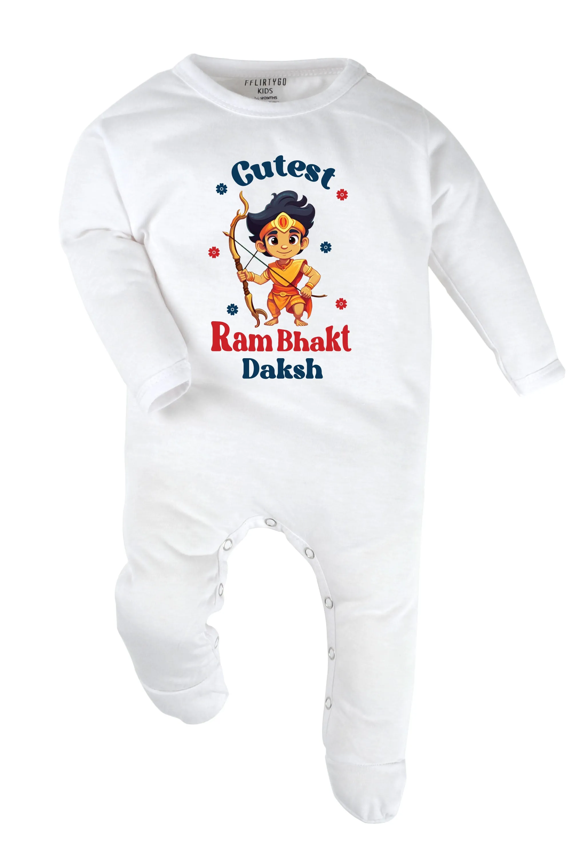 Cutest Ram Bhakt Baby Romper | Onesies w/ Custom Name