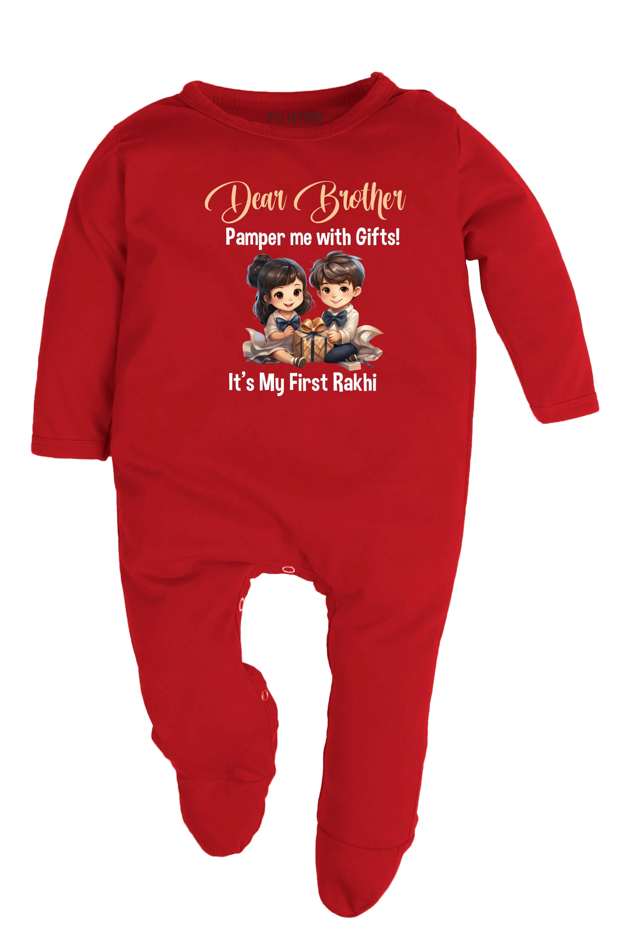 Dear Brother It's My First Rakhi Baby Romper | Onesies