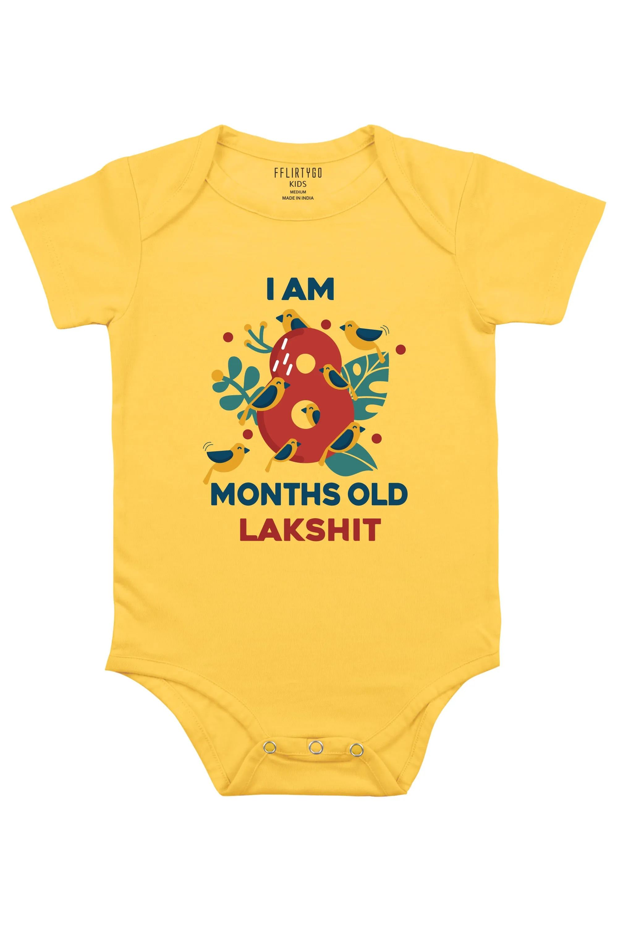 Eight Month Birthday Baby Romper | Onesies w/ Custom Name