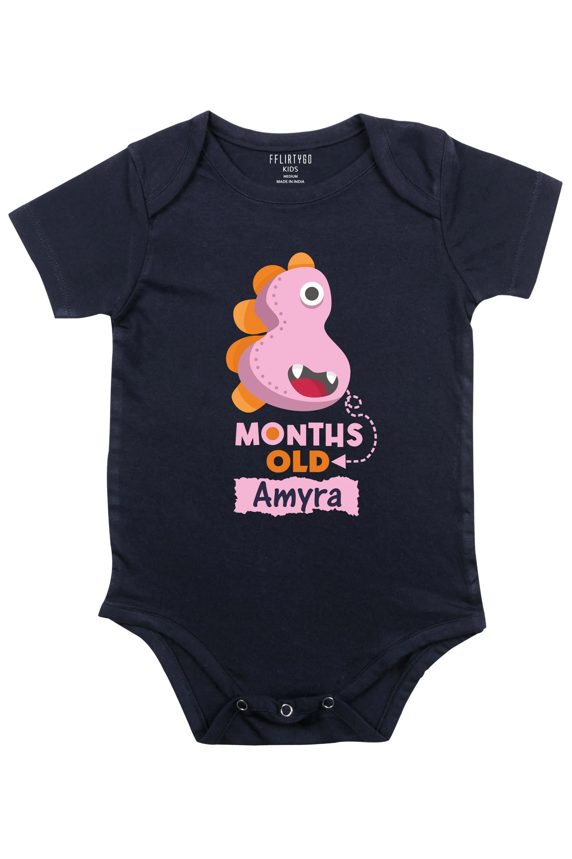 Eight Month Milestone Baby Romper | Onesies w/ Custom Name