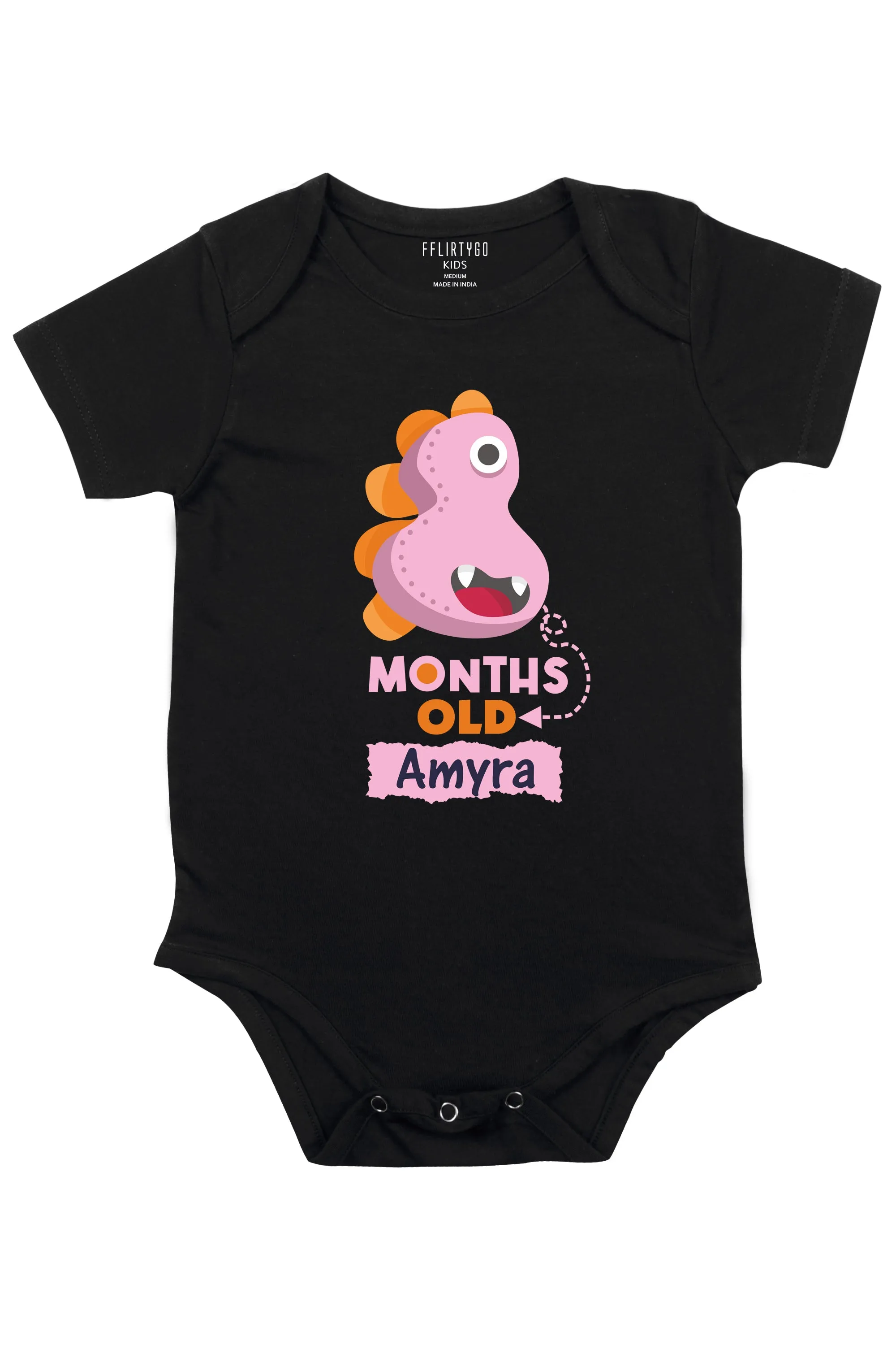 Eight Month Milestone Baby Romper | Onesies w/ Custom Name