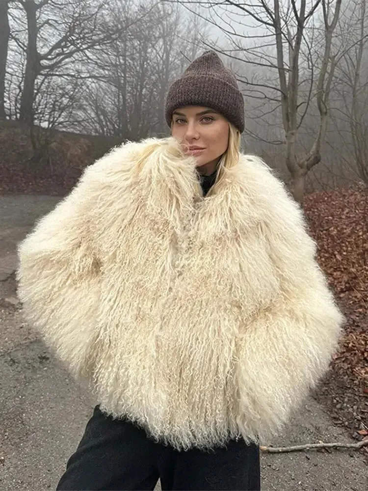 Emma - Mid length faux fur coat