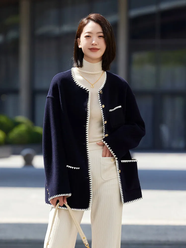 EP YAYING Parisian-style Oversized Coat