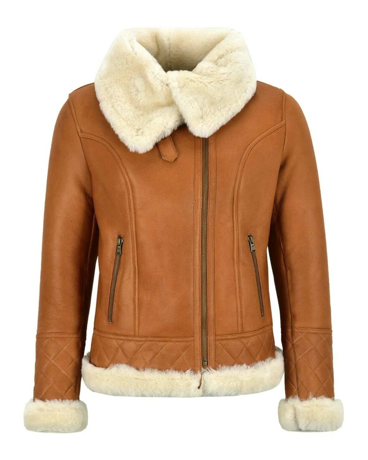 Faux Shearling Leather Jacket For Women Winter Jacket