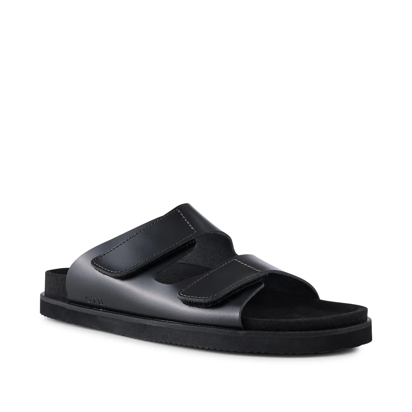 Fern sandal leather - BLACK