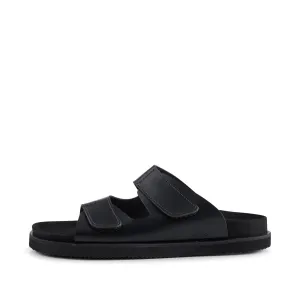 Fern sandal leather - BLACK