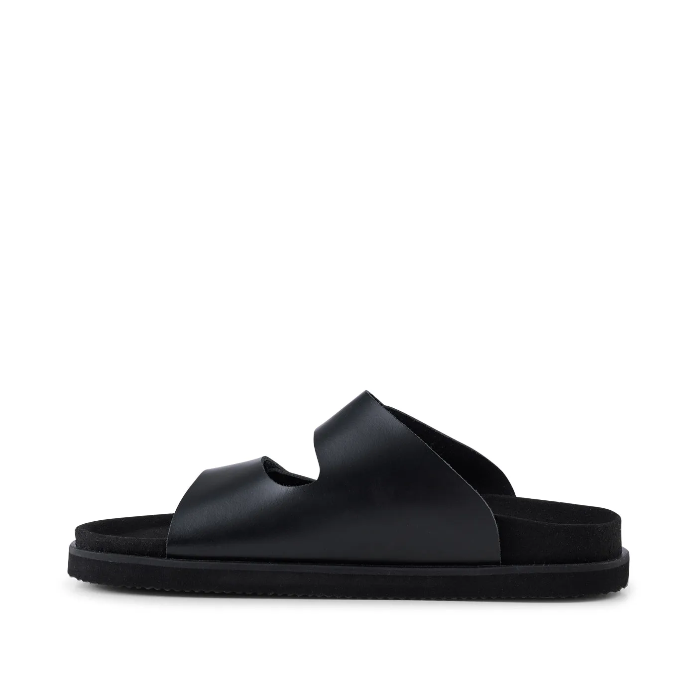 Fern sandal leather - BLACK