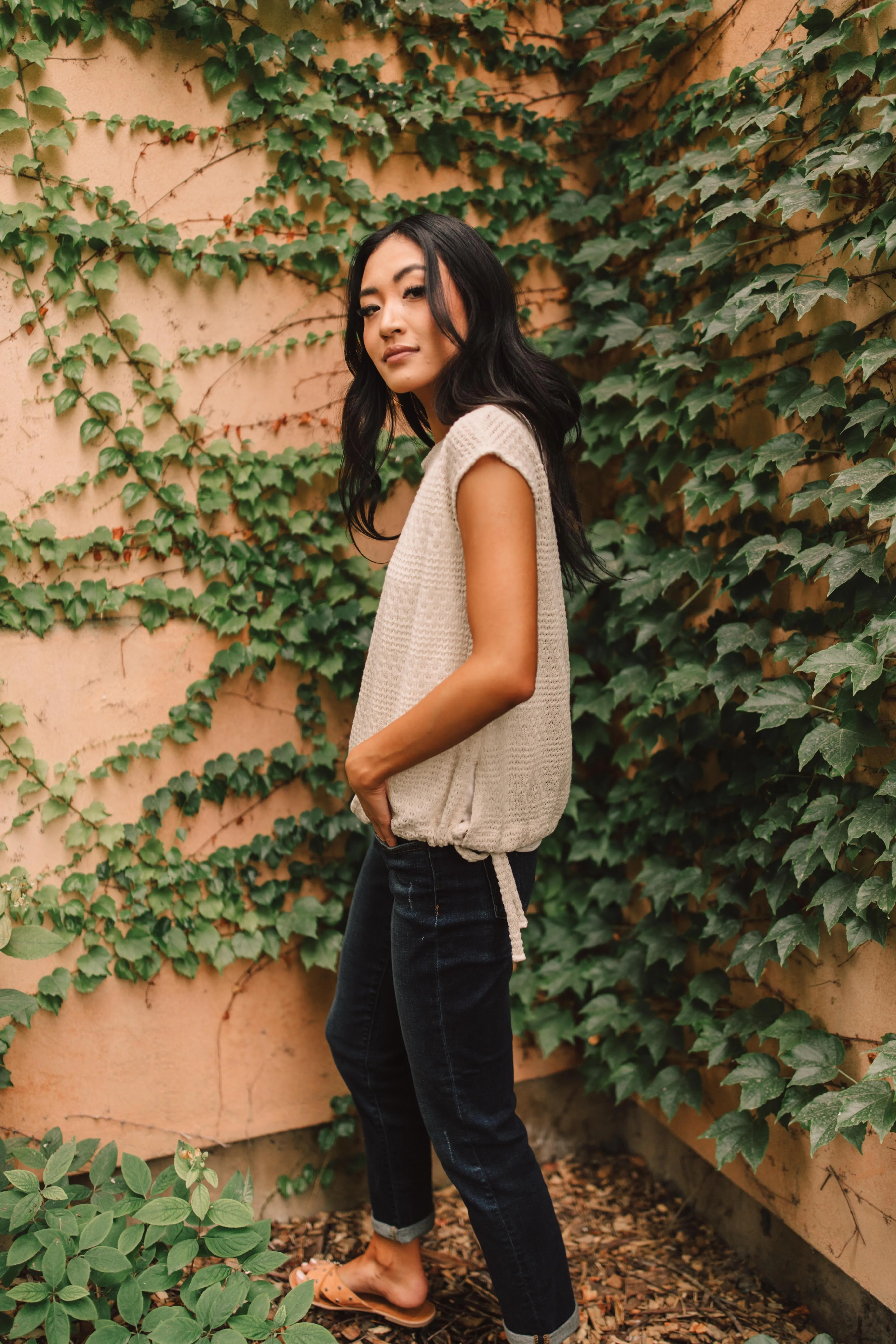 Girls Don't Sweat Sweater In Cream - On Hand