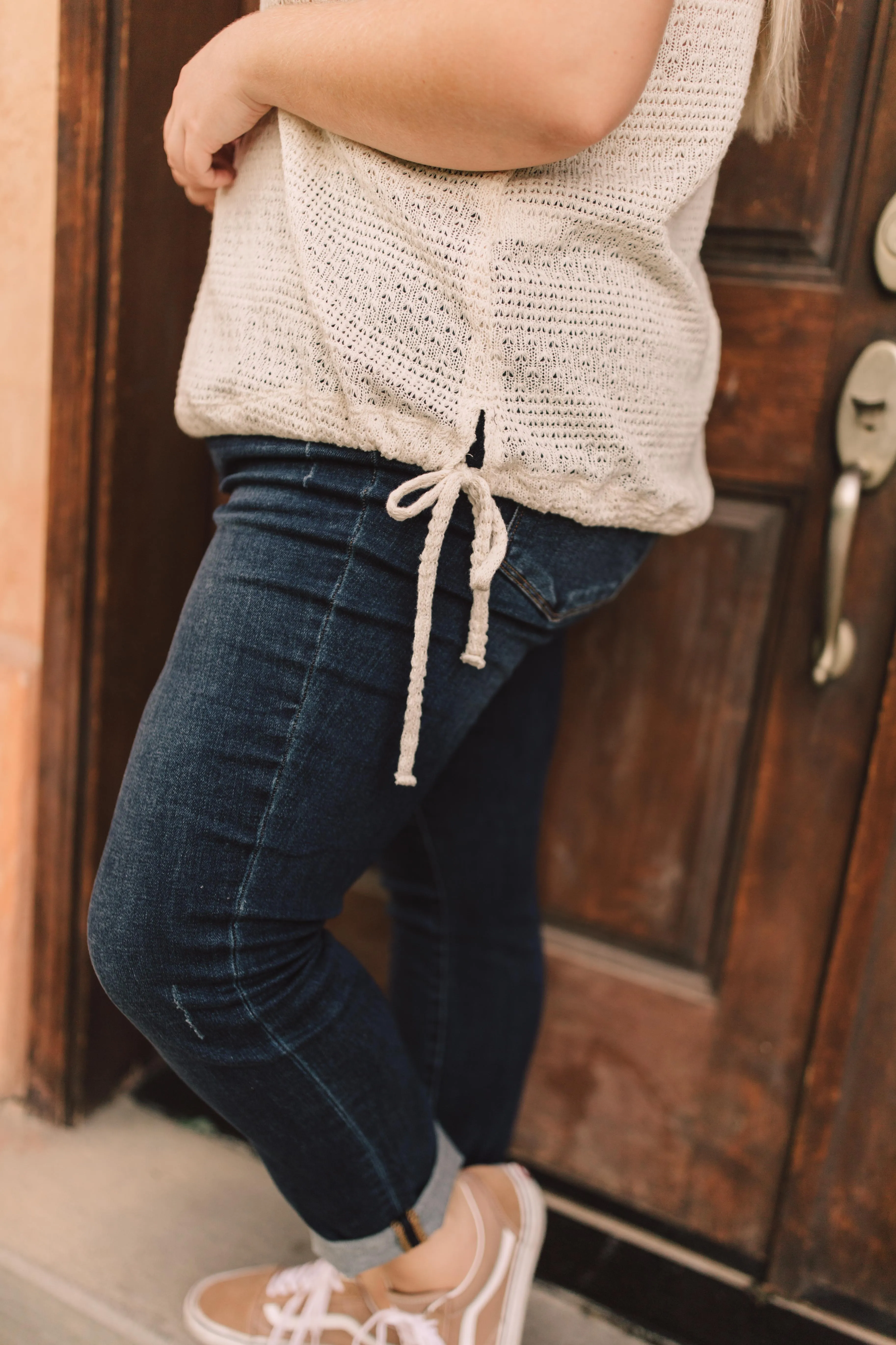 Girls Don't Sweat Sweater In Cream - On Hand