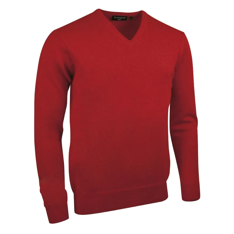 Glenmuir Mens Lomond Lambswool V Neck Golf Sweater