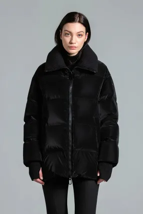 Glossy Down Jacket - Black