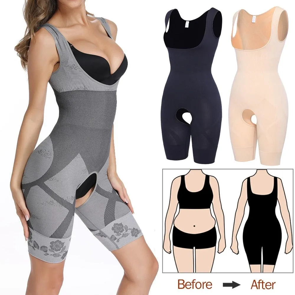 Gorgeous Women Shapewear Full Body Shaper Slimming Bodysuit Open Crotch Corset Waist Trainer Shaping Underwear Postpartum Recovery Sheath (FH)(FHW1)(1U31)(1U24)