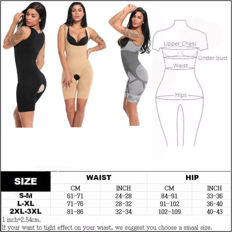 Gorgeous Women Shapewear Full Body Shaper Slimming Bodysuit Open Crotch Corset Waist Trainer Shaping Underwear Postpartum Recovery Sheath (FH)(FHW1)(1U31)(1U24)