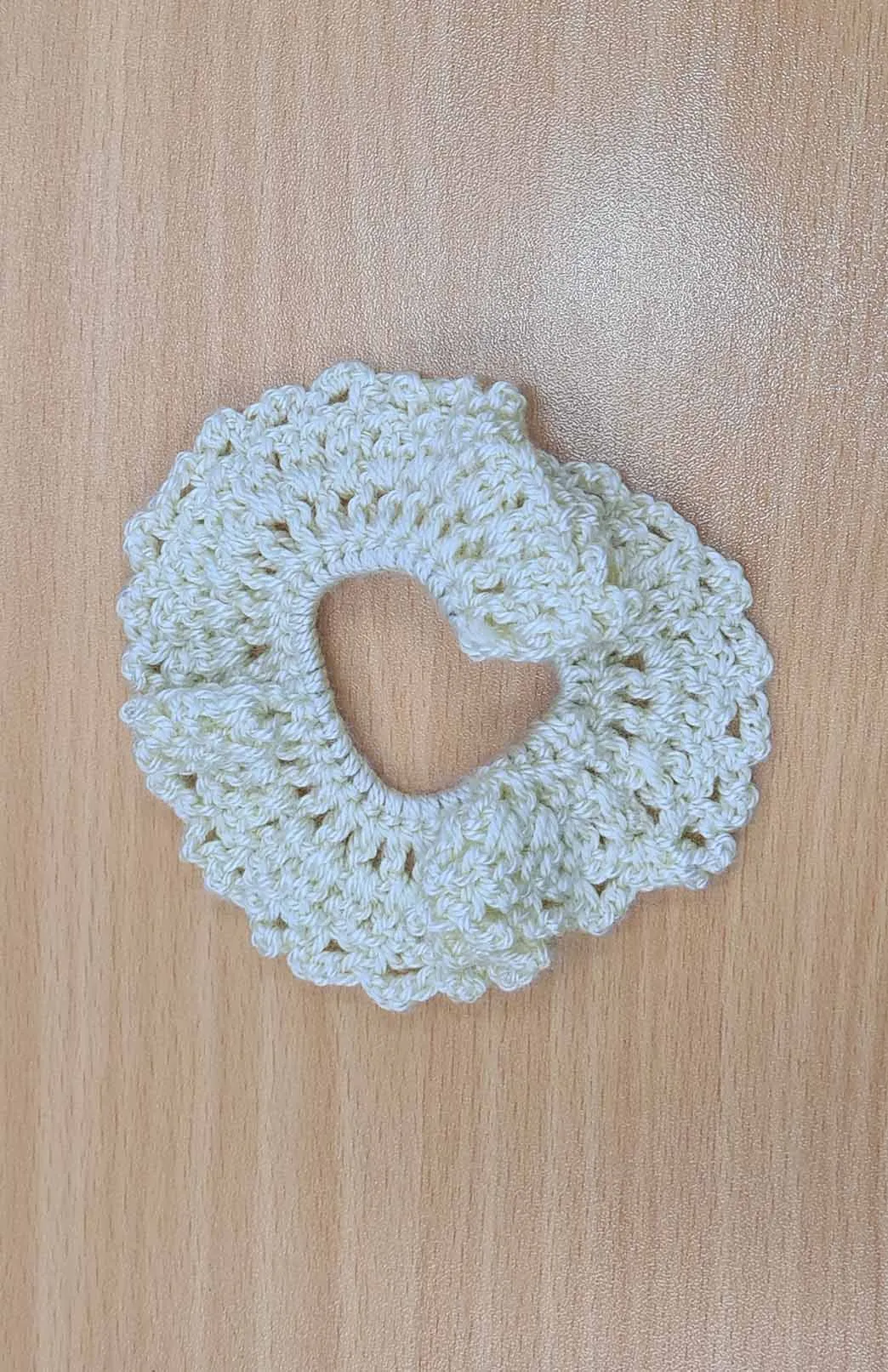 Hand Knit Crochet Scrunchie