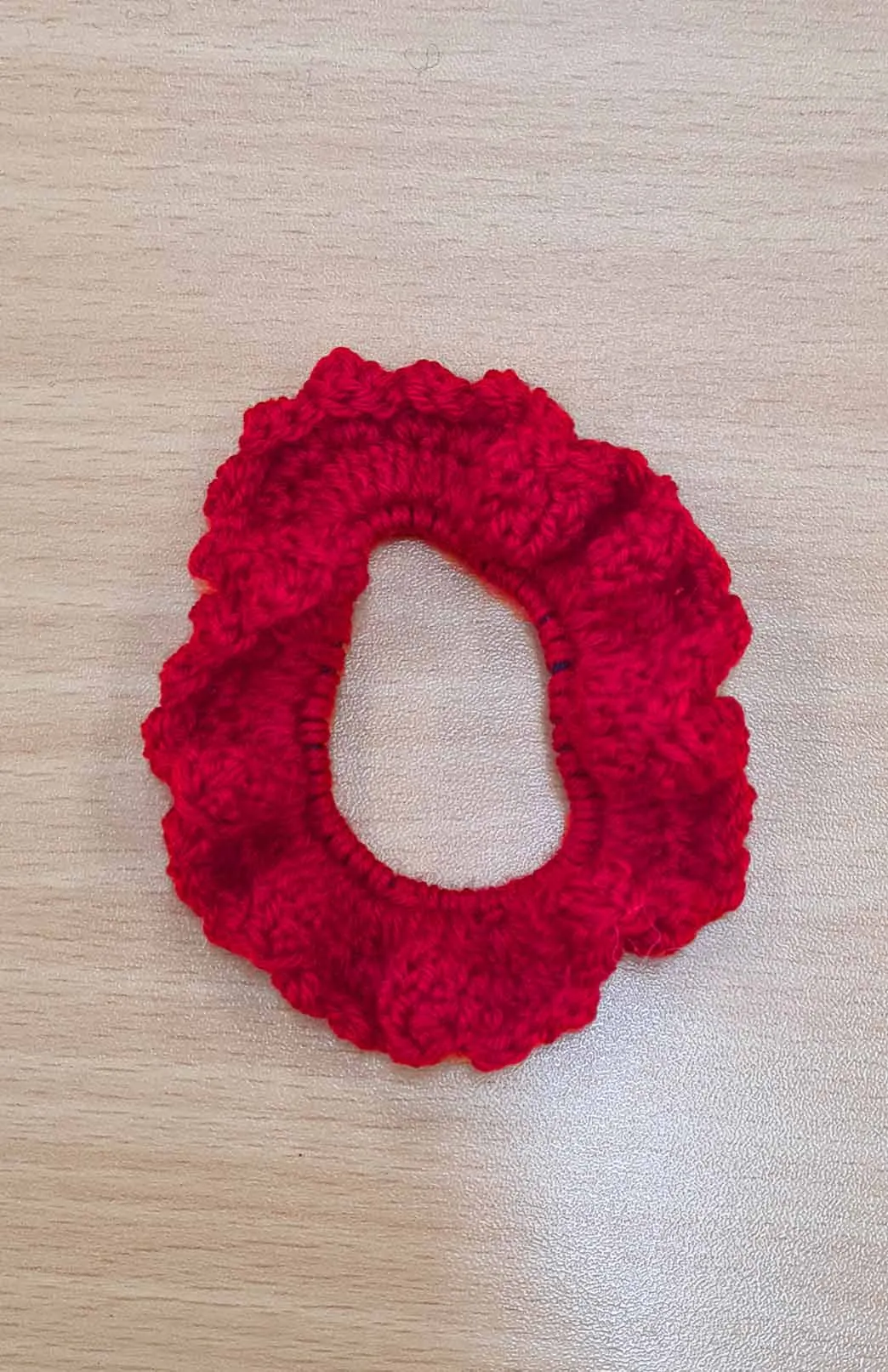 Hand Knit Crochet Scrunchie