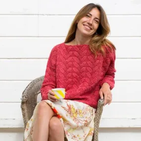 Harvest Sunset Oversized Sweater Pattern - Harvest / Monokrom Worsted