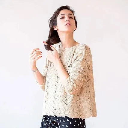 Harvest Sunset Oversized Sweater Pattern - Harvest / Monokrom Worsted