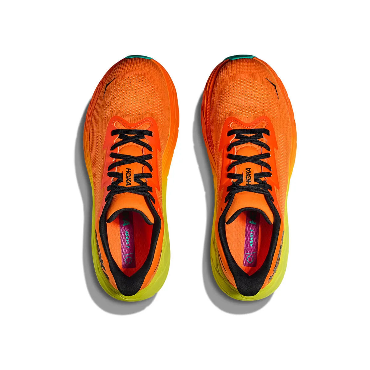 Hoka Arahi 7 Mens | Electric Tangerine / Black