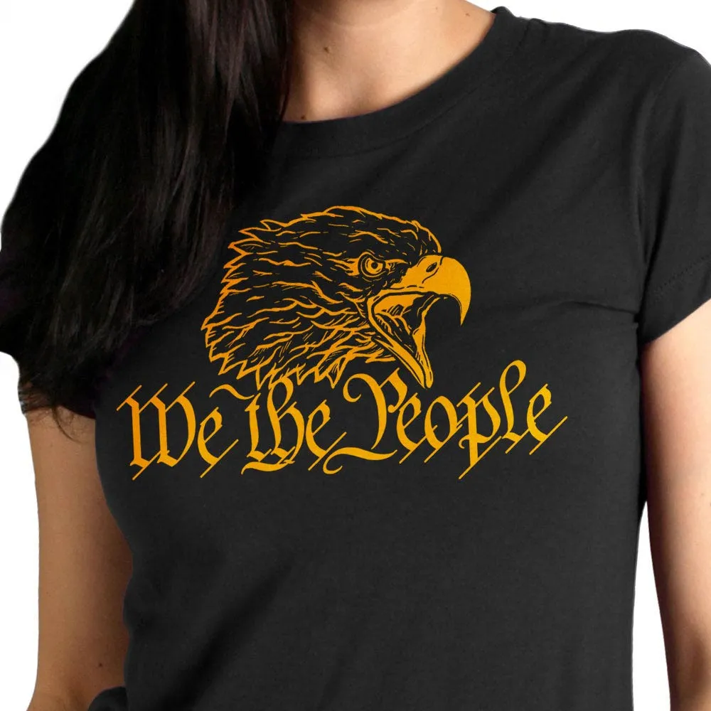 Hot Leathers GLR1556 Women's We the People Black Print T-Shirt