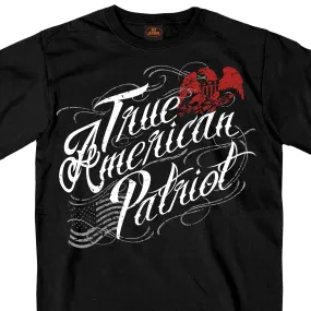 Hot Leathers GMS1454 Mens True American Patriot Black T-Shirt