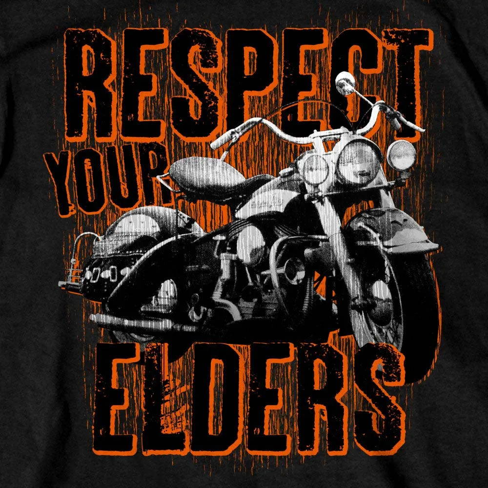 Hot Leathers GMS1533 Men’s Black Respect Your Elders Short Sleeve