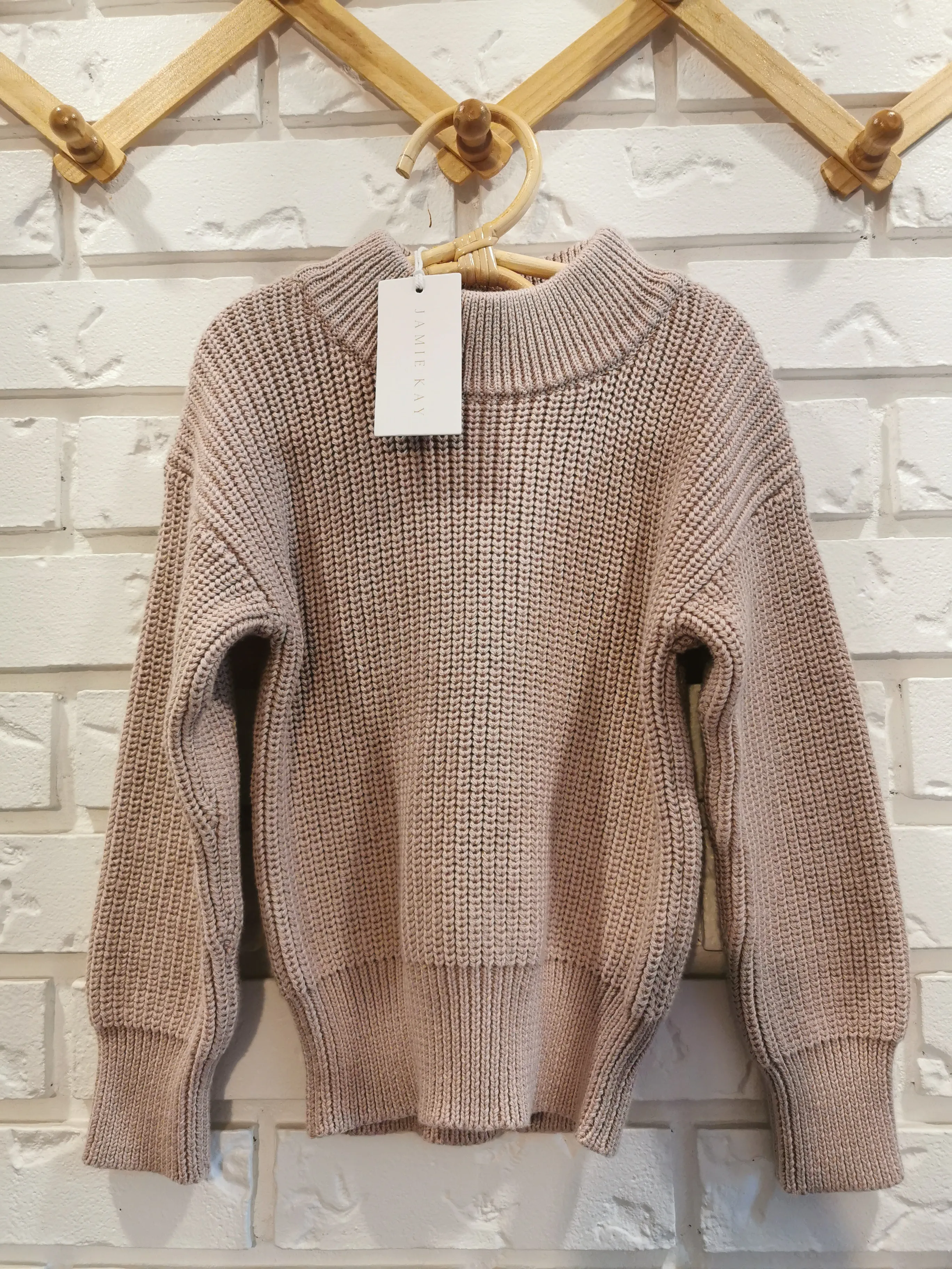 Jamie Kay Morgan Knit Jumper in Pink Grey (2T)