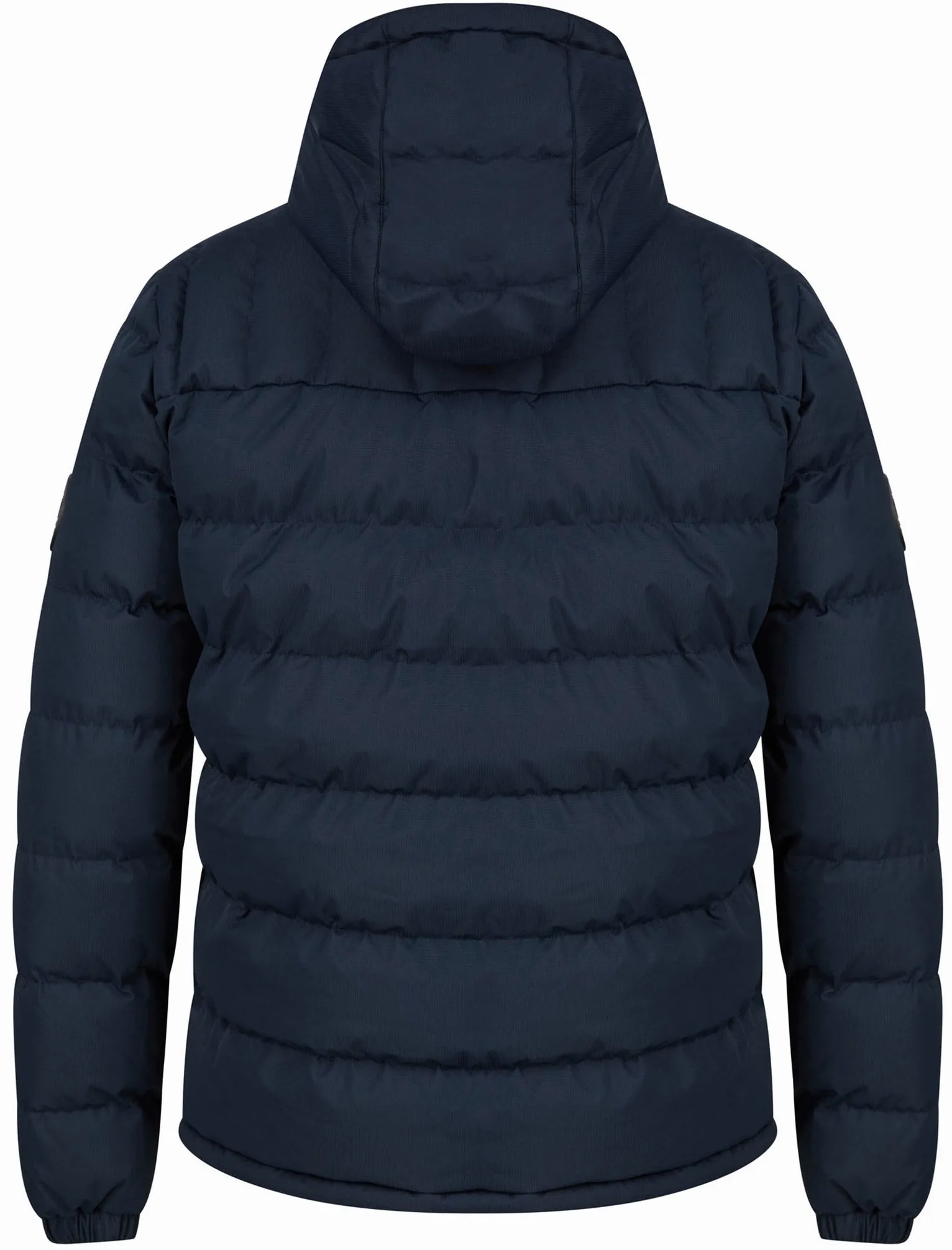 Jozua Ripstop Quilted Puffer Coat with Fleece Lined Body & Hood in Sky Captain Navy - Tokyo Laundry