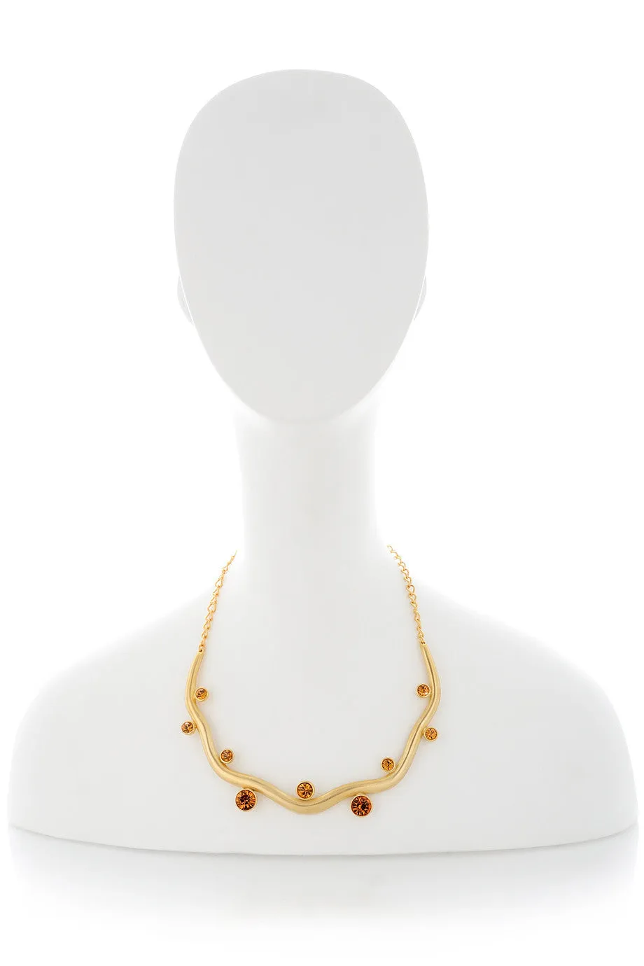 KENNETH JAY LANE SOFIA Gold Crystal Necklace