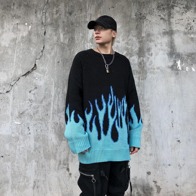 Knitted Vintage Flame Sweater