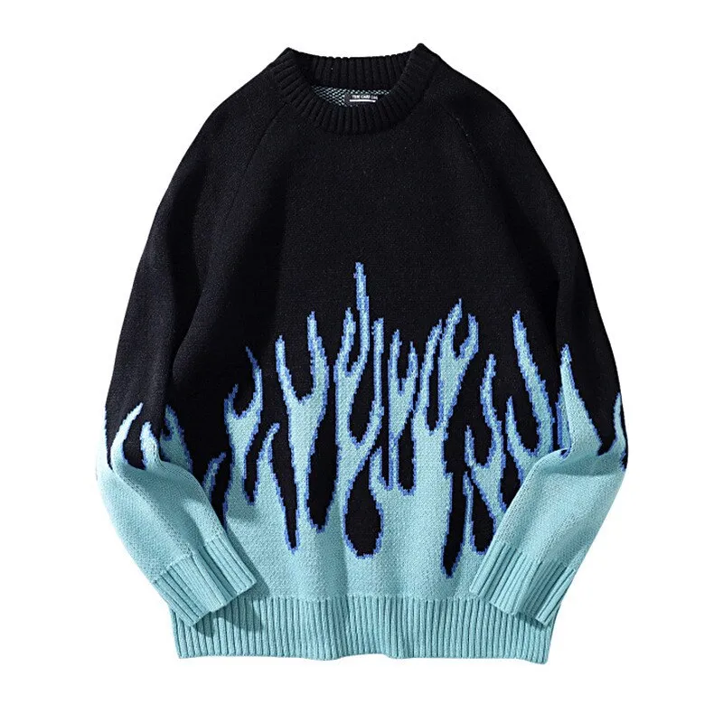 Knitted Vintage Flame Sweater